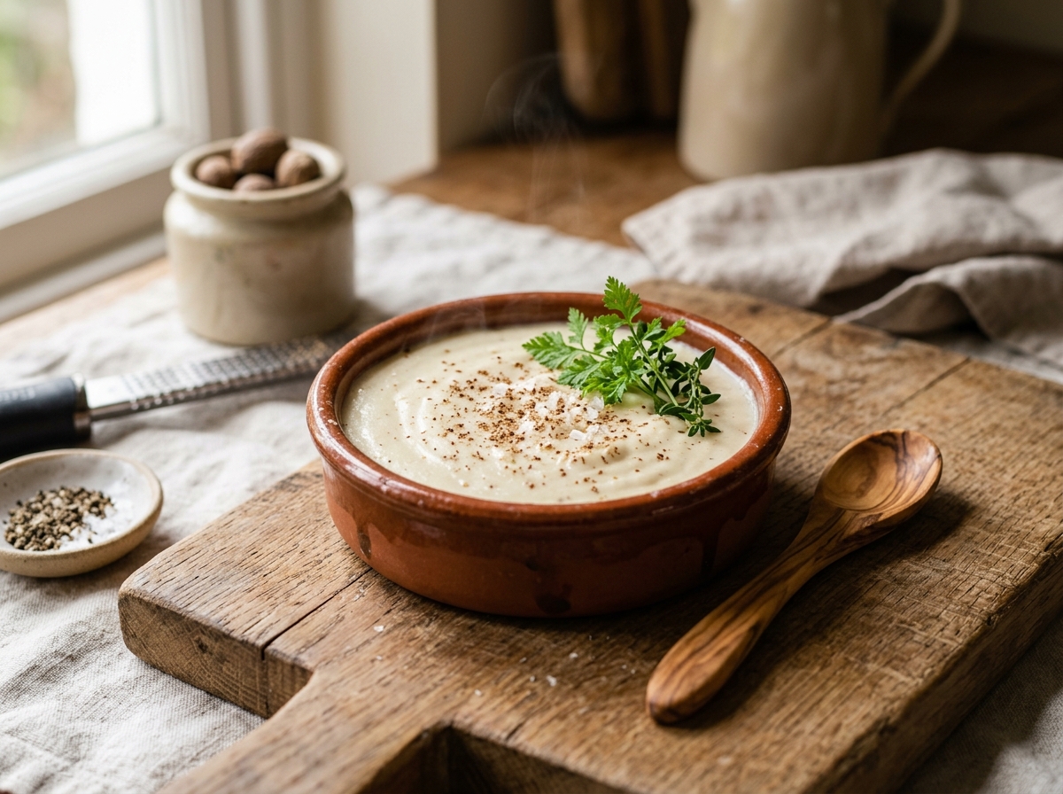 Béchamel IG bas à la farine de lupin et lait d'amande