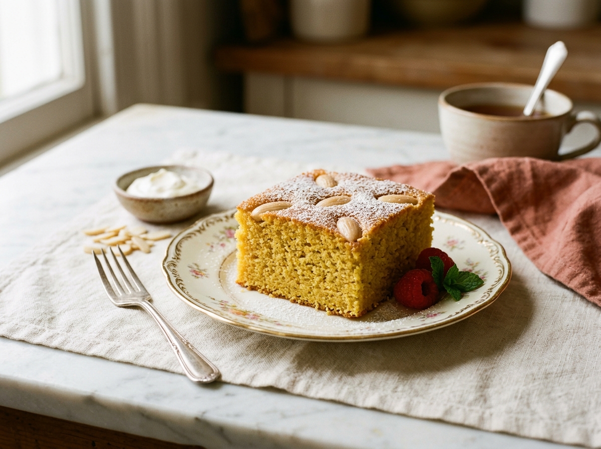 Sfouf libanais IG bas, gâteau au curcuma et anis